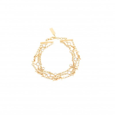 YSL CASSANDRE EMBELLISHED CHAIN BRACELET 859244